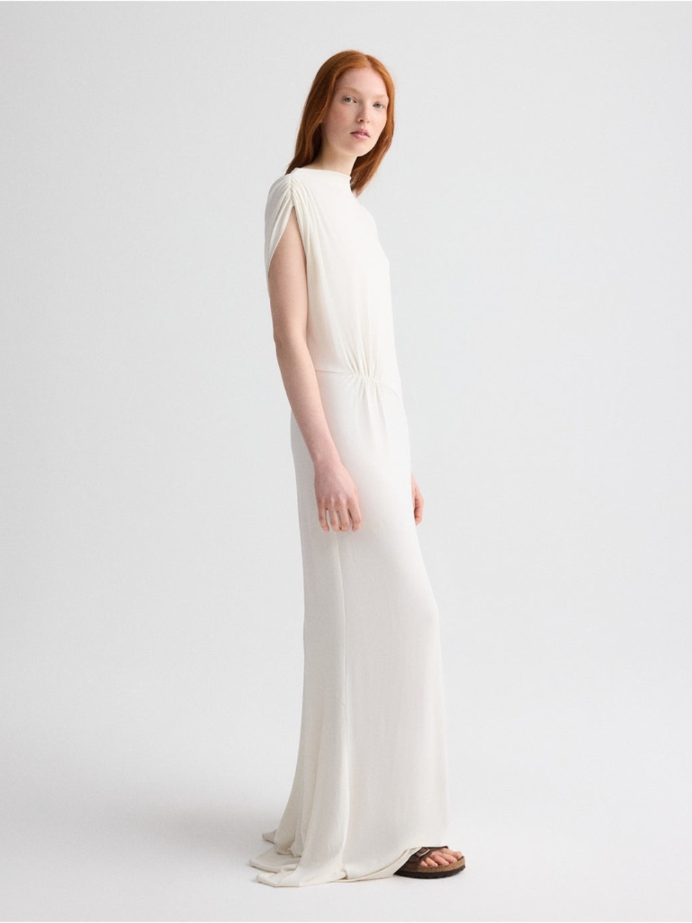 TWP RIGHT WHERE I BELONG MAXI DRESS IN MATTE CREPE JERSEY - Picture 4 of 13